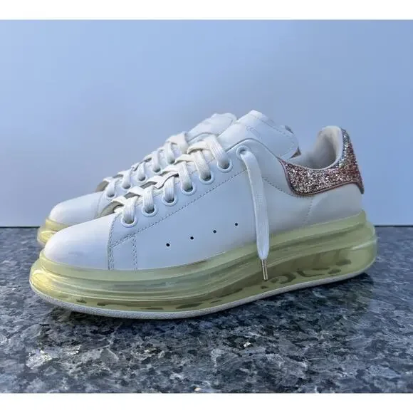 Alexander McQueen unisex Oversized Sneaker Clear Sole - White Womens Size EU 40 - Picture 2 of 13